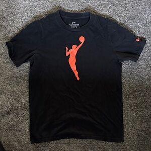 Nike Kids Black Tee with Orange Graphic